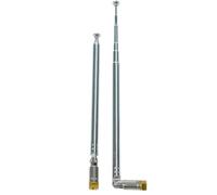 Fohevers 2 conectores de rosca hembra de antena telescópica de 6 secciones para radio AM/FM Ariels HD DAB estéreo Recepción de cine en casa Recepción