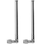 Fohevers 2 piezas 5 secciones antena telescópica SMA macho conector para AM/FM Ariels Radio HD DAB Recepción estéreo receptor de cine en casa