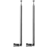Fohevers 2 piezas de 7 secciones de antena telescópica F macho conector para radio AM/FM Ariels HD DAB Recepción estéreo receptor de cine en casa