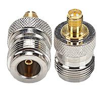 Fohevers 2 piezas N hembra a RP-SMA hembra adaptador RP-SMA a N adaptador para antena RF WiFi cable extensión telecomunicaciones radio