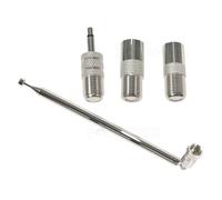 Fohevers (3 kits de conectores) Antena telescópica de 7 secciones Conector F macho de 3.5 mm a conector macho de TV a conector hembra de TV para AM/FM Ariels Radio HD DAB Recepción estéreo Receptor de