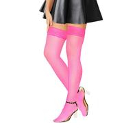 Fohevers Medias de Mujer para Liguero, Liguero Muslo Medias de Tirantes Negras para Mujer, Medias Tirantes de Encaje y Medias de Rejilla, Hasta el Muslo, Medias Altas de Muslo de Rejilla