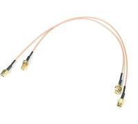 Fohevers Paquete de 2 cables SMA macho a hembra RG178 de extensión de 30 cm (12 pulgadas) de antena coaxial de baja pérdida cable de coleta