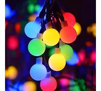 Fohil Guirnalda Luces Exterior Solar - 11M 60 LED Cadena de Luces Solares 8 Modos IP65 Impermeable Luz Decoración para Halloween Jardín, Patio, Terraza, Hogar, Fiesta, Navidad, Bodas