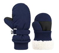 Fohuanky Manoplas Impermeables para Niños, Forro Polar de Invierno | Capa TPU interior, palma antideslizante, ajuste de muñeca y clip de unión, para trineo y juegos en la nieve, 2-8 años