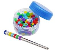 FOIBURELY 90 bandas de pata de anillo de pájaro para canario gouldian Zebra Finch Society Anillo de pie de pájaro con 1 instalador (diámetro de 3 mm)