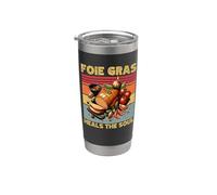 Foie Gras cura el alma Humor gastronómico retro gourmet francés Vaso térmico de acero inoxidable de doble pared
