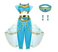 Foierp Disfraz De Jazmín Para Niño Vestir a La Princesa Jasmine De Aladdin Para Niñas Disfraces Navidad Halloween Cosplay Trajes De Fiesta