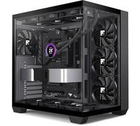 FOIFKIN F300 Caja PC - 3 PWM preinstalados sin Ventilador RGB, Carcasa ATX Mid-Tower Gaming PC, Cristal panorámico de 270° con Type-C (Negro, F300)
