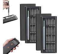 Foihletpath 24 In 1 Screwdriver Set, Multi Bit Diy 24 In 1 Magnetic Screwdriver Set, Multi-Purpose Repair Tool With Premium Quality Case, For phone, Computer, Laptop (2 Sets)