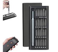 Foihletpath 24 In 1 Screwdriver Set, Multi Bit Diy 24 In 1 Magnetic Screwdriver Set, Multi-Purpose Repair Tool With Premium Quality Case, For phone, Computer, Laptop (1 Set)