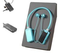 Foihletpath Sports Karaoke Bluetooth Earphones, Bluetooth Neck-Hanging Earbud Headset, Live Broadcasting Audio Editing, Wireless Sound Card Live Broadcasting, for Media, Vlog (1PC,Blue)