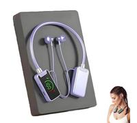 Foihletpath Sports Karaoke Bluetooth Earphones - Come with a Microphone, Wireless Sound Card Earphones Karaoke, New Upgraded Bluetooth Neck-Mounted Earbuds, for Live Streaming, Sports (Purple)