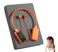 Foihletpath Sports Karaoke Bluetooth Earphones - Come with a Microphone, Wireless Sound Card Earphones Karaoke, New Upgraded Bluetooth Neck-Mounted Earbuds, for Live Streaming, Sports (Orange)