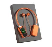 Foihletpath Sports Karaoke Bluetooth Earphones, Wireless Sound Card Live Broadcasting And Audio Editing Earphones,Bluetooth Neck-Hanging Earbud Headset, Live Broadcasting Audio Earbud (Orange)