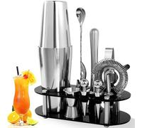 FoiiLiio 12 Piezas Juego de Boston Cocktail Shaker INOX,Coctelera Profesional 750 mL,Juego de cocteleras Esenciales para Fiestas,Profesional Barman Herramientas,Profesional Coctelera para Cocteles