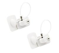 FOIJPPINP 2X Restrictores de Ventana de Seguridad para Bebés con Cable de Bloqueo de Seguridad, No Se Requieren Tornillos para Evitar Daños Y Proteger La Seguridad de Hijos,