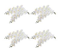 FOIJPPINP 8 Piezas 38 Pulgadas Flores de Orquídeas de Contacto Real Artificiales 9 Cabezas de Látex Phalaenopsis Tallos para Centros de Mesa de Boda DIY, Cocina