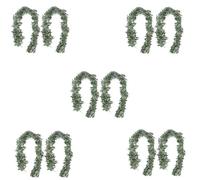 FOIJPPINP Guirnalda de Eucalipto Artificial con Enredaderas de Sauce, Paquetes de 10 de 6,5 Pies, Guirnalda de Eucalipto Verde, Eucalipto DóLar de Plata