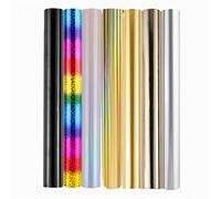 Foil Hot Stamping Foil Papel reactivo para la fabricación de Tarjetas, Craft Glitter Scrapbooking Paper, Craft, Papel de Aluminio Hecho a Mano por Impresora láser y laminador