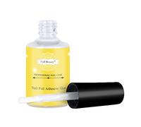 Foil Pegamento Gel para pegatinas de papel de aluminio Starry Sky Pegamento para papel Nail Transfer Tips Decoraciones Blanco 15ML Sello Pintar Unas (yellow, One Size)