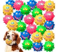 Foilswirl 24 piezas de 2.95 pulgadas expression Squeaky Dog Toys Latex Dog Squeaky Toys Soft Interactive Squeaky Dog Ball for Large Medium Small Pets Dogs Masticing Teething Fetching Playing Training,