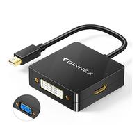 FOINNEX Adaptador Mini DisplayPort a HDMI VGA DVI, Convertidor Thunderbolt a HDMI VGA DVI, Microsoft Surface Pro 6 5 4 3 Mini DP a HDMI VGA DVI Adapter para Mac MacBook Pro Air MS Surface Book iMac