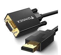 FOINNEX Cable DisplayPort a VGA, 1080P@60Hz Cable DP to VGA Adaptador, Cable Display Port in a VGA out Video Cable con PC, Laptop, Desktop a Monitor, TV, Proyector, No Bidireccional, 3M /10FT