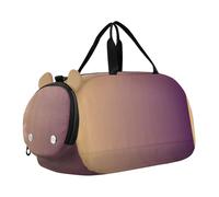 Foiosoh Bolsa de lona marrón degradada con compartimento para zapatos, gran capacidad, para niños, para viajes, deportes, fitness y entrenamiento, marrón, (Brown Gradient), 1 size, Moderno / Equipada