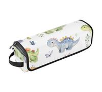 Foiosoh Bolsa de viaje para herramientas de pelo caliente y alfombrilla resistente al calor con cremallera, impermeable, para planchas planas, alisadores, rizadores, dinosaurio, anquilosaurio, color