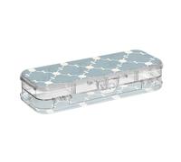 Foiosoh Circle and Line - Estuche transparente de doble capa para guardar bolígrafos con tapa