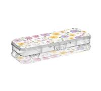 Foiosoh Dryad Beauty Summer Flowers - Caja de plástico para lápices de doble baraja para la escuela con tapa a presión