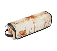 Foiosoh Hot Hair Tools - Bolsa de viaje y alfombrilla resistente al calor con cremallera, organizador de accesorios de peinado extraíble para alisadores, rizador, secador de pelo, color marrón