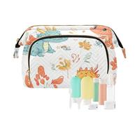 Foiosoh Neceser rústico con diseño de gatos Manx, color blanco, bolsa de cosméticos para colgar cosméticos, bolsa de cosméticos para maquillaje, Bonito estilo dragón blanco, 1 size, dibujos animados