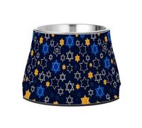 Foiosoh Star of David - Cuencos de agua y comida para mascotas, de acero inoxidable mejorados, cuencos básicos para perros medianos, ralentizan la alimentación