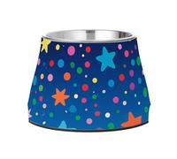 Foiosoh Star Raised Pets - Cuenco de agua antideslizante de acero inoxidable para mascotas para amar la alimentación cómoda de las mascotas