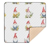 Foiosoh Sweet Cute Gnomes - Alfombra de juego grande y resistente para bebé, portátil, para tiempo de barriga y gateo, para bebés y niños pequeños, 50 x 50 pulgadas