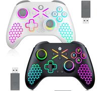 FOIRCEADAL [Need to Upgrade 2 Pack WiFi Controller for Wireless X-One XBO 3.5 mm Audio Built Adaptive Gaming Turbo/Vibration/Gyro/Wake-up function