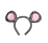 FOKH Diadema de orejas de oso suave, orejas de ratón, aro de pelo para lavar la cara, dibujos animados, animales, disfraz de Halloween