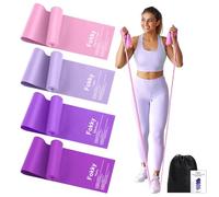 Fokky 2M Gomas Elasticas Musculacion, Bandas Elasticas Musculacion con 4 Niveles de Resistencia, Cintas Elasticas Musculacion para Yoga Pilates Fisioterapia Entrenamiento De Fuerza