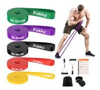 Fokky Gomas Elasticas Musculacion con Anclaje de Puerta y Asas, 5 Niveles