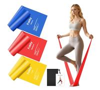 Fokky Gomas Elasticas Musculacion(Set de 3), 2M Bandas Elasticas Musculacion & Cintas Elasticas Musculacion con 3 Niveles de Resistencia, Bandas de Resistencia para Gimnasio Fitness Pilates Yoga