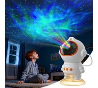Fokky LED Proyector Estrellas, Proyector de Galaxias y Estrellas Real, 9 Modos de Cielo Estrellado, Función de Luz Nocturna Infantil, Astronauta Proyector Galaxy con Control Remoto y Temporizador