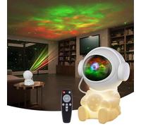 Fokky Proyector astronauta, proyector LED estrellado con 29 efectos de iluminación, luz nocturna con mando a distancia, temporizador, proyector creativo Galaxy para decoración de habitaciones, niños y