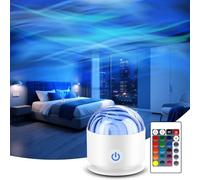 Fokky Proyector de Galaxias y Estrellas Real, Proyector Estrellas Recargable con 16 Efectos de Iluminación y Control Remoto, Luz Nocturna Infantil con Aurora, Lampara Aurora Boreal para Niños Adultos