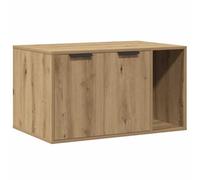 Foknhdi Armario para gatos de roble Artisan, 80 x 50 x 45 cm, madera | Elegante mueble para gatos para sala de estar o pasillo. Sirve como mesa auxiliar y oculta discretamente los inodoros para