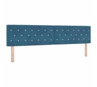 Foknhdi Cabecero de terciopelo azul oscuro, 200 cm de ancho, altura ajustable, 78/88 cm, marco de madera maciza de pino, diseño moderno, resistente y duradero, para dormitorio, cama individual a king