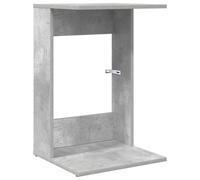 Foknhdi Mesa auxiliar de hormigón gris, 40 x 38 x 62,5 cm, pequeña mesa de centro de madera, mesita de noche moderna para salón y dormitorio, mesa de café delgada rectangular para sofás y sillones