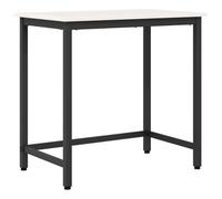 Foknhdi Mesa regulable en altura, 80 x 50 x 77 cm, madera de acero, color | Mesa auxiliar flexible para dormitorio y sala de estar. Construcción robusta de acero y madera con capacidad de carga de 75