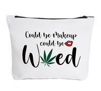 Fokongna Divertida Bolsa de Maquillaje de Regalo para Mujeres, Mejores Hermanas, Adolescentes, niñas, Bonita Bolsa de Maquillaje con Cremallera, Bolsa de Viaje, White, 10x8 Inch (Pack of 1)